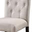 Chaises à dossier en lin beige moderne et rustique 2 2 et côté brun pour les repas à la maison