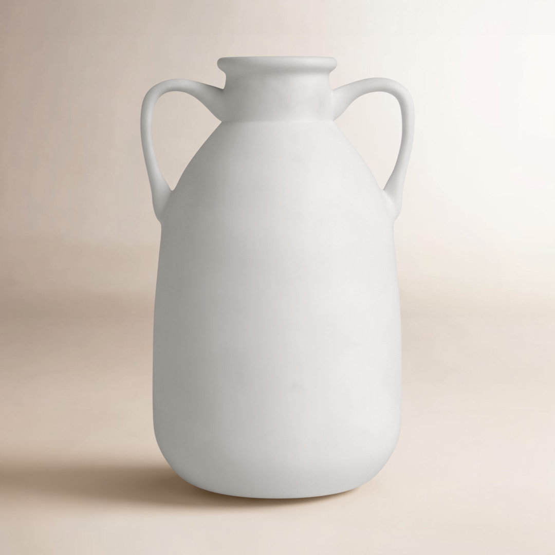 Neutral Contemporary Vase with Handles Birch Lane™ 