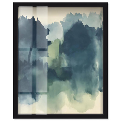 «Homage to the Park II Shadowbox Print», art abstrait bleu par Art Remedy