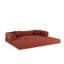 Canapé modulaire de 78,8 pouces, canapé convertible Pudding Block, canapé-lit sur pied avec accoudoirs