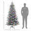 Arbre de Noël artificiel enneigé 6,5 pi