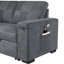 Woven Fabric Reversible Sleeper Sectional Sofa