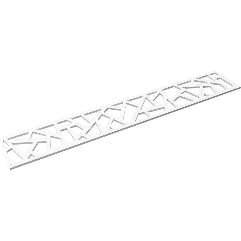 Moulure en bois Harrisburg, H 8 po x l 46,625 po x P 0,375 po, Bois aggloméré brut