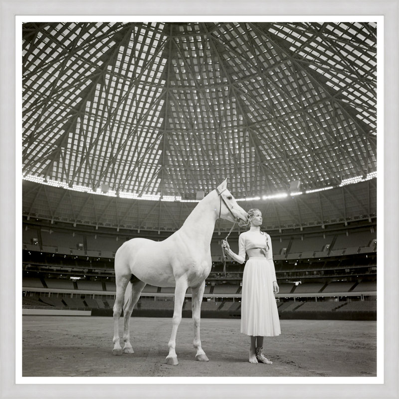 Model with Horse Framed Photographic Print