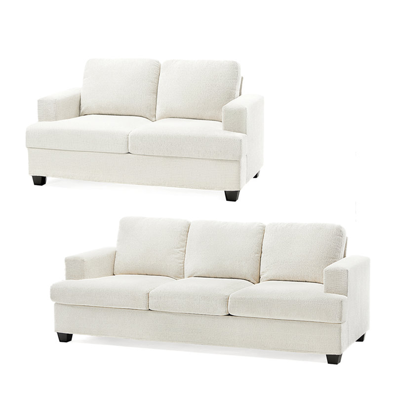 Latitude Run® 3 Piece Set Modern Sofa Couch Comfy Sofa With Extra Deep