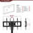 Black Multi-Function TV Stand Height Adjustable Bracket Swivel 3-Tier
