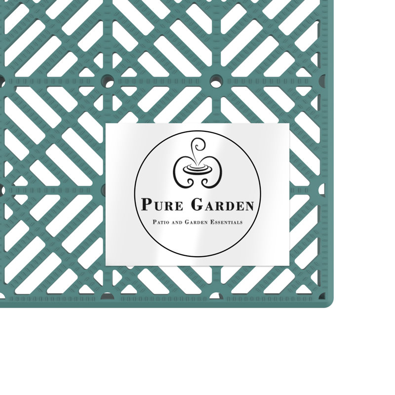 Carreaux de terrasse imbriqués - Pavés extérieurs à motif de losanges - Revêtement de sol antidérapant, Vert