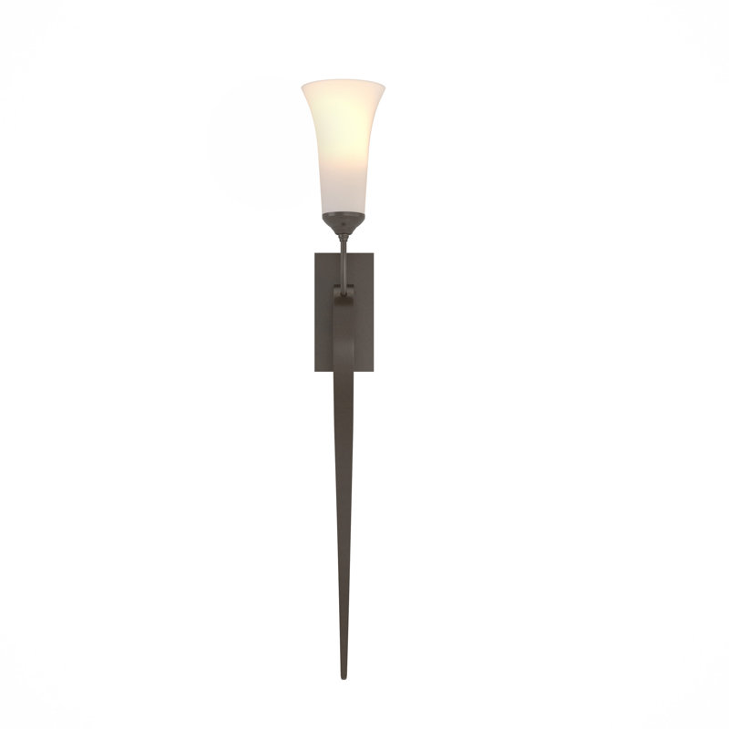 Sweeping Taper Sconce, Oil Rubbed Bronze, White