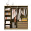 Armoire de rangement sans porte en bois pour chambre à coucher avec tablettes et 3 tiroirs-116683541