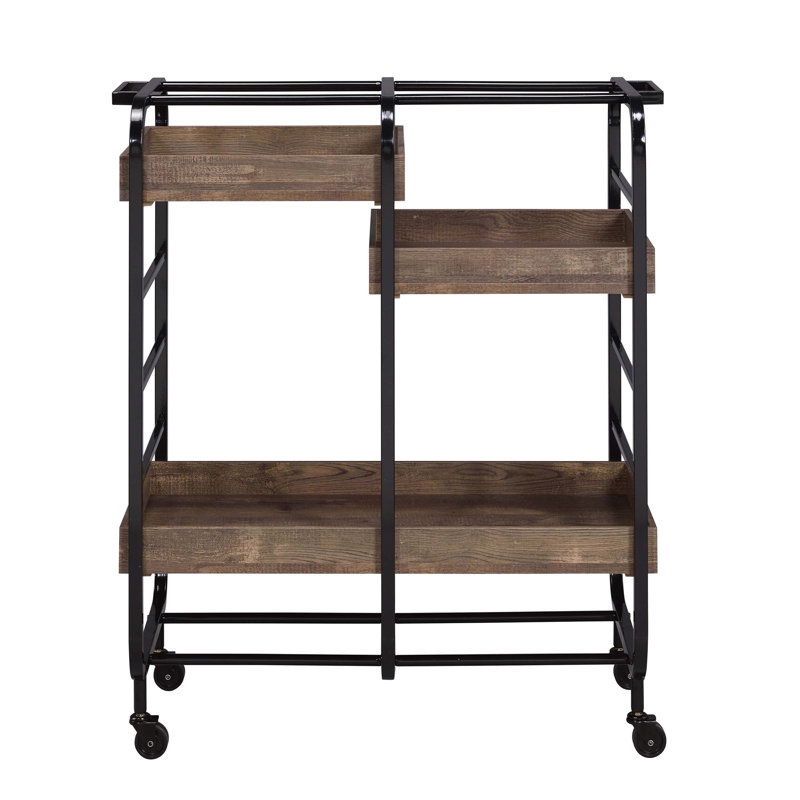 Versatile Serving Cart With Three Customizable Trays For Diverse Needs