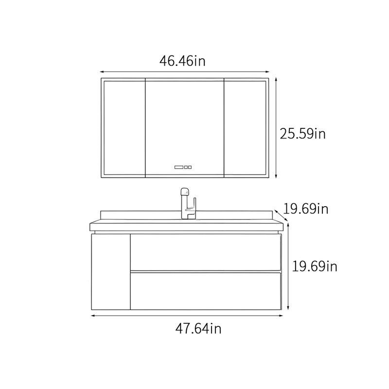 Élégante armoire de salle de bain exquise