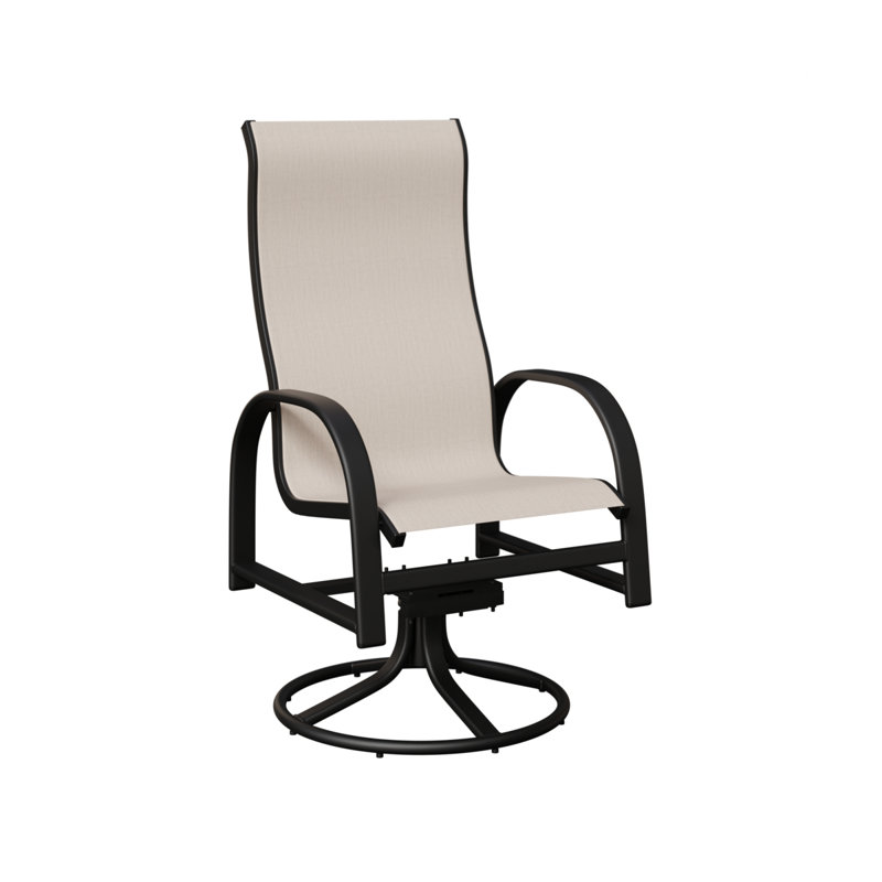 Chaise berçante berçante berçante Berlin, Albâtre, Aluminium noir mat