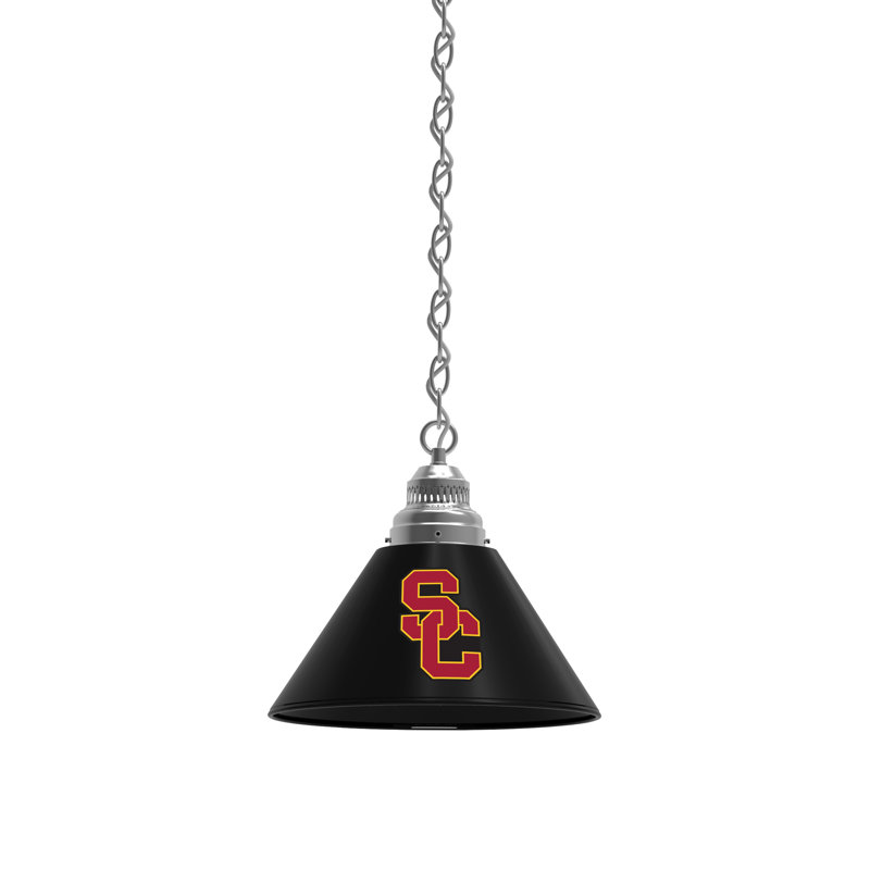 1 - Light Single Pendant, Chrome, USC Trojans