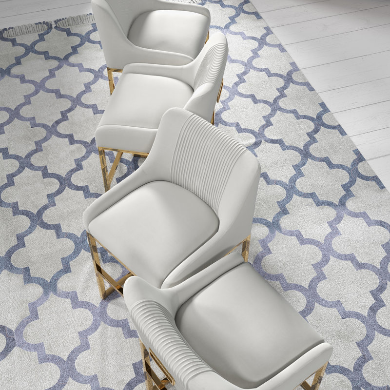 Zanthia Upholstered Counter Stool, Beige, 4