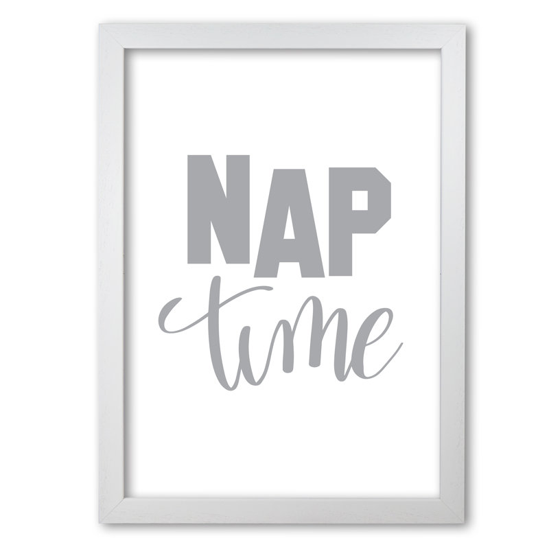 Nap Time - Print, 85 cm H x 60 cm W x 5 cm D, White Grain Frame
