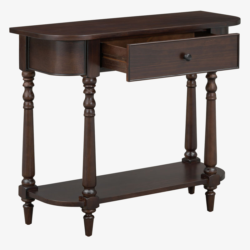36"Wide 2-Drawer Chest with Open Shelf, Espresso