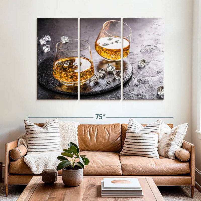 Yarlin Cognac On Ice, 42" H x 65" W