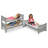 1-2-3 Convertible Doll Bunk Bed with Baskets and Free Personalization Kit