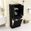 Armoire de rangement pour salle de bain avec deux paniers à linge et tiroir-307763246