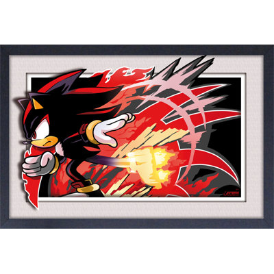 Sonic Racing: CrossW Worlds - ombre 11 x 17, reproduction de faux mat et encadrée (sous plexi)