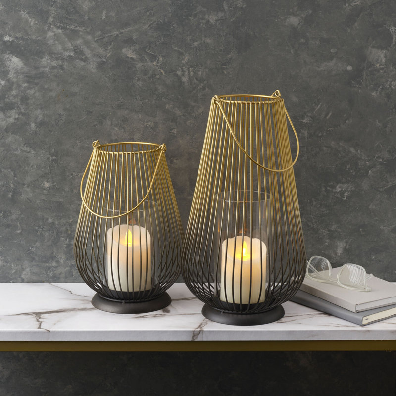 Mikasa Ombre Wire Hurricanes with Glass Inserts