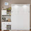 Lit escamotable avec armoire de rangement, support à vin, porte-verre, tiroirs et bande à DEL multicolore-1044594883