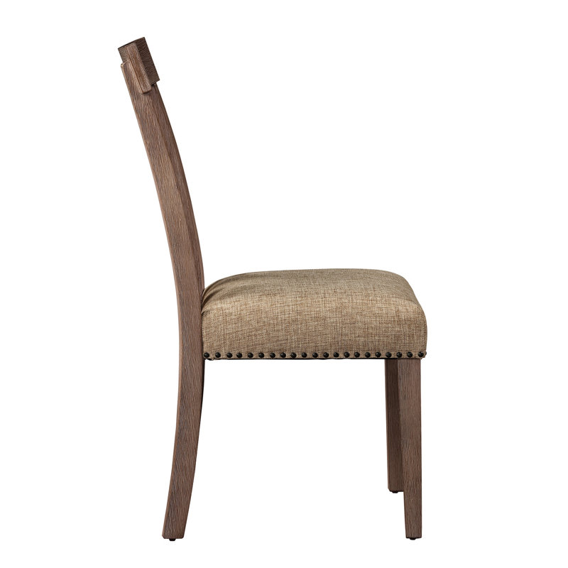 Chaises d'appoint (2) - Siège rembourré, finition érable, conception élégante de 2 tissus rembourrés, érable, siège confortable