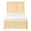 Lit simple contemporain avec lit gigogne, finition pin, cadre livré et traverses, lit gigogne inclus, convient au style chambre à coucher côtière