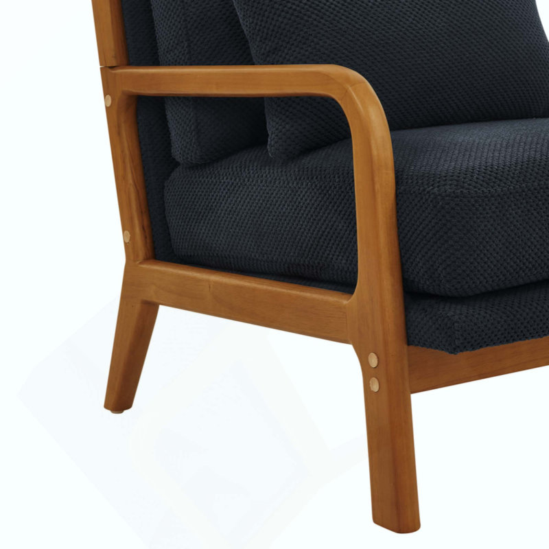 Chaise longue en bois, Black