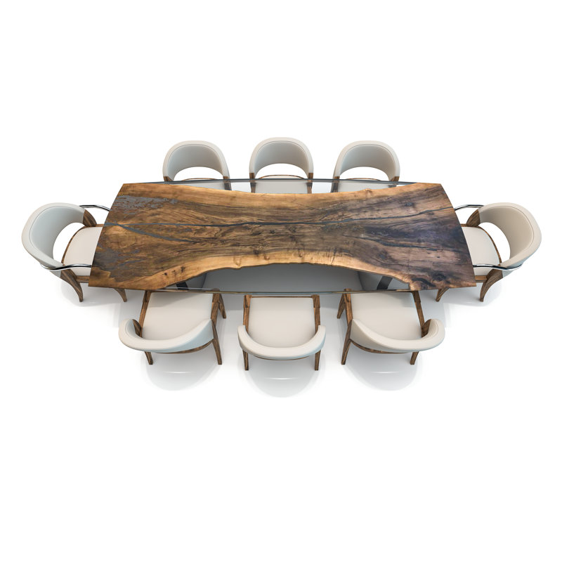 Meliades Walnut Wood Dining Table, 72" L x 42" W