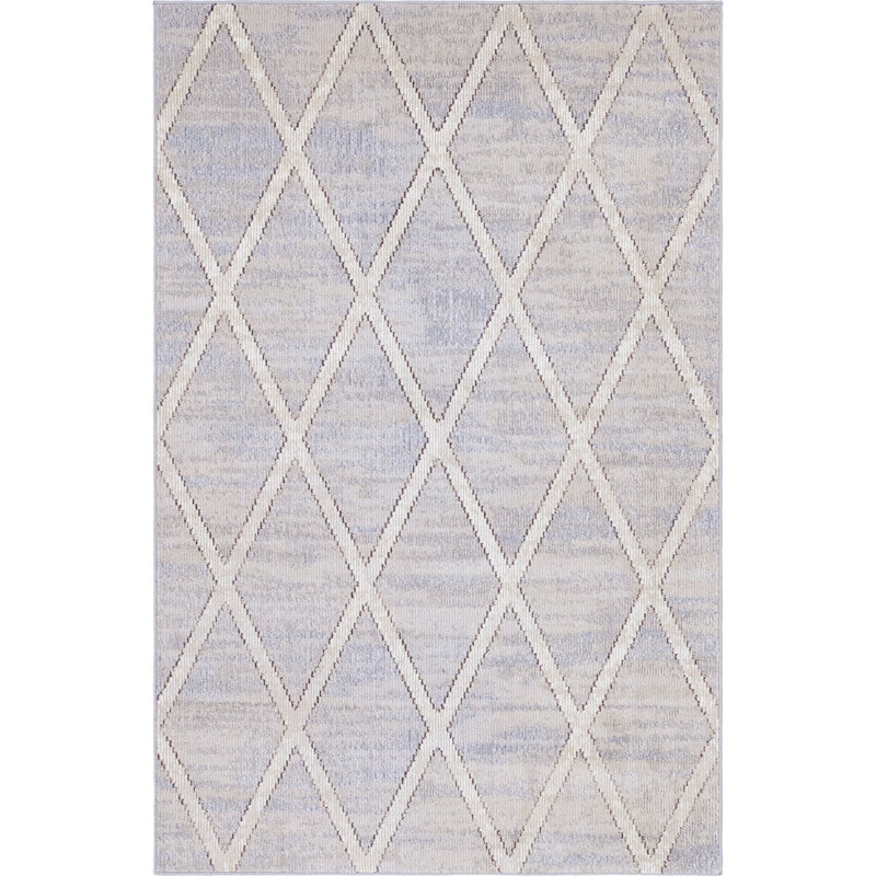 Geometric Indoor Rug, Rectangle 4'1" x 6'1"