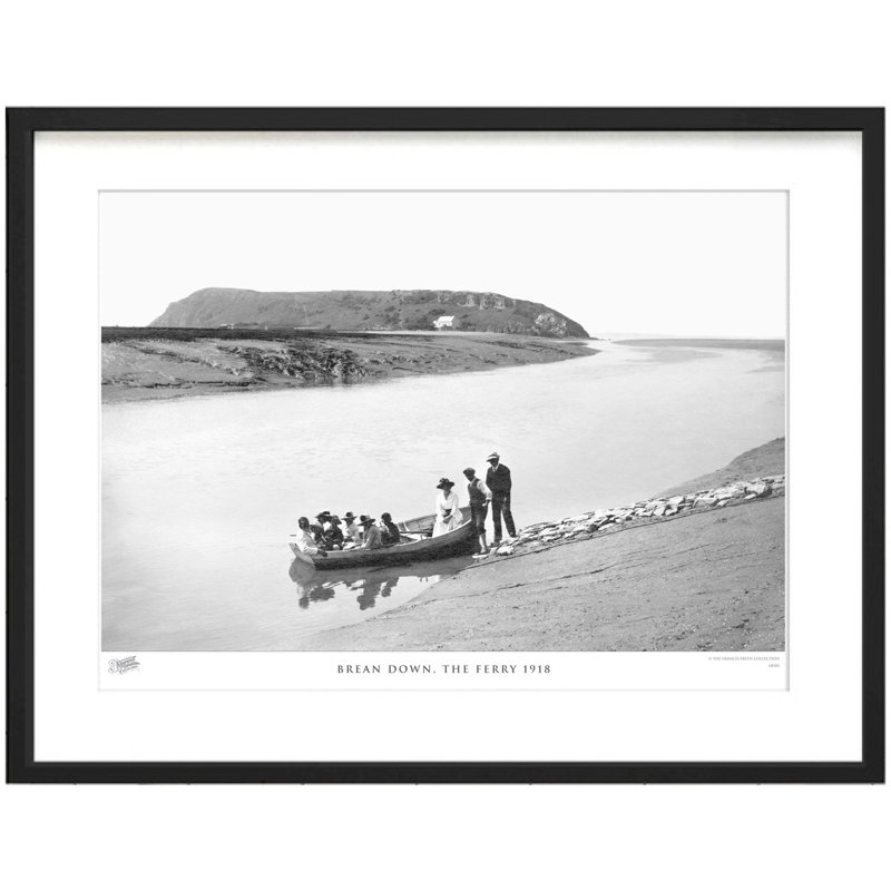 Brean Down, The Ferry 1918 - Single Picture Frame Print, 60cm H x 80cm W x 2.3cm D