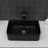 19"X15" Black Ceramic Rectangular Vessel Bathroom Sink-123626440