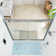 Castalia 55" - 59" W x 56" H Double Sliding Semi-Frameless Tub Door with Clear Glass