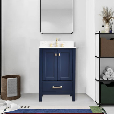 24-inch Bathroom Vanity With Engineered Stone Top