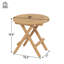 Table d'appoint ronde en teck pour terrasse