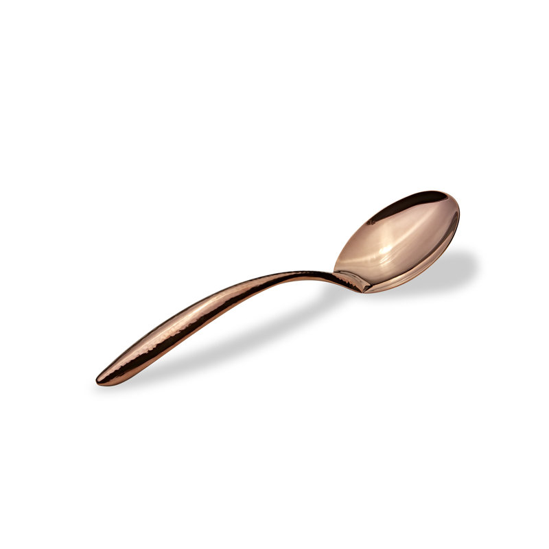 Cuillère de service, Fini martelé or rose