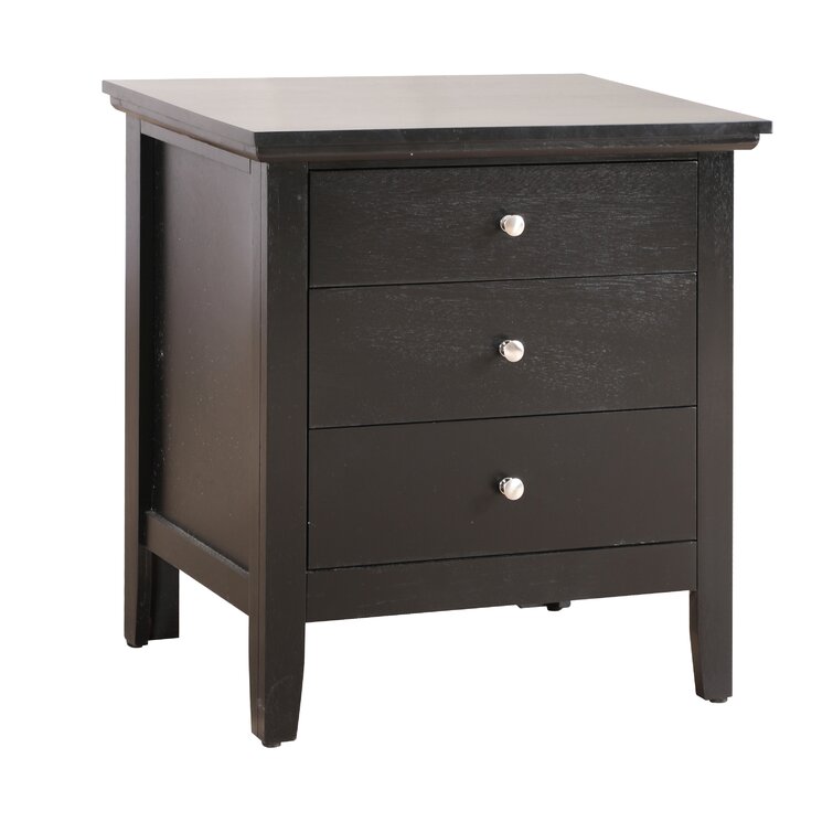 (The color is white) Metra 3 - Drawer Nightstand