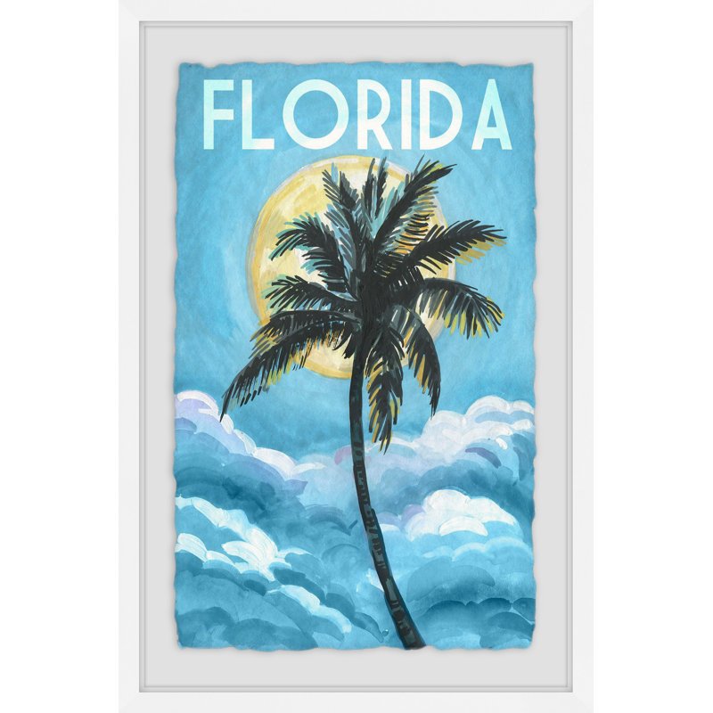Blue Florida - Single Picture Frame Painting, 61 cm H x 41 cm W x 4 cm D