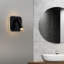 Applique murale carrée à DEL intégrée de 6 pouces au fini noir mat, idéale pour les couloirs, les chambres et les salons-939262306-854484650