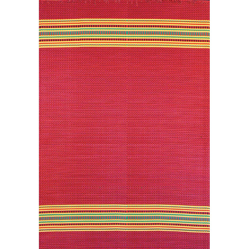Mad Mats Serape Red Indoor / Outdoor Area Rug - Reversible