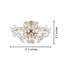 Rosa 6-light 17.7" Brushed Silver-ish Champagne Flower Crystal Flush Mount