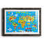 Carte du monde - impression encadrée-61091516-61091519