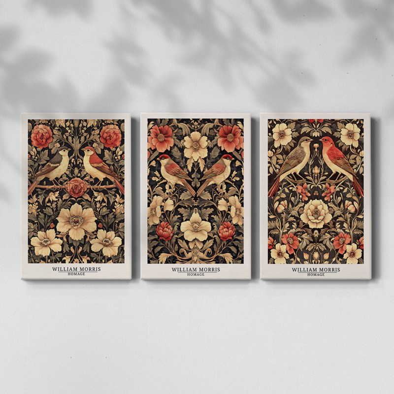 Série de pièces de peinture sur toile - 3 pièces, H 27 po x l 54 po