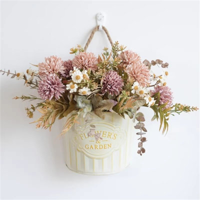 Couronne de linteau artificielle à fleurs séchées