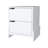 20" White Wood Two Drawer Nightstand