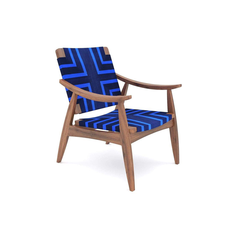 Izapa Armchair, Natural/Spa Cross Braided Cord, Brown