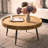 Retro Walnut Solid Wood Round Coffee Table