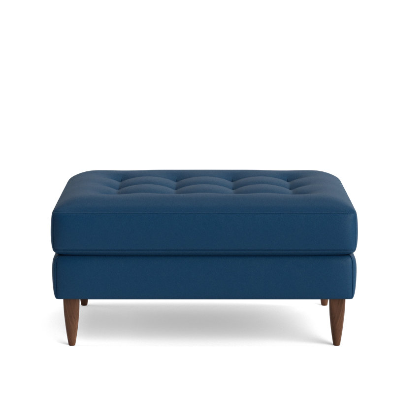 MCM Ottoman, Leather - Deep Blue