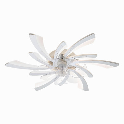 Ventilateur de plafond 30,7 po avec lumières, télécommande 3 températures de couleur, ventilateur à 6 vitesses